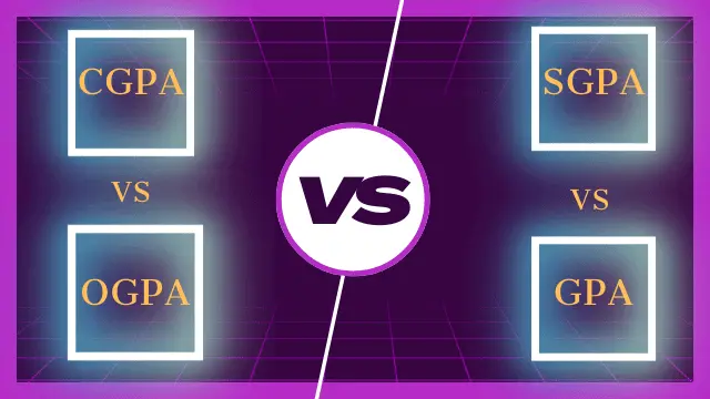 CGPA vs OGPA vs SGPA vs GPA 9 CGPA Vs. OGPA Vs. SGPA Vs. GPA