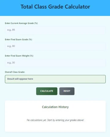Final Grade Calculator 2025 3 Final Class Grade Calculator