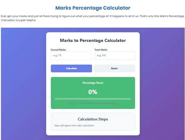 5 Best Tools Every Student Must Try in 2025 2 Marks percentage Calculator