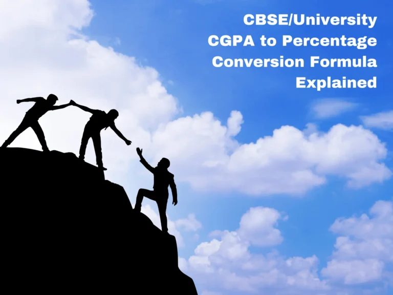 CBSE/University CGPA to Percentage Conversion Formula Explained 1 CBSE University CGPA to Percentage Conversion Formula Explained