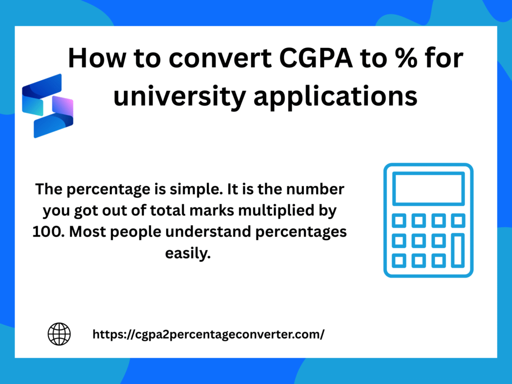 How to convert CGPA to % for university applications