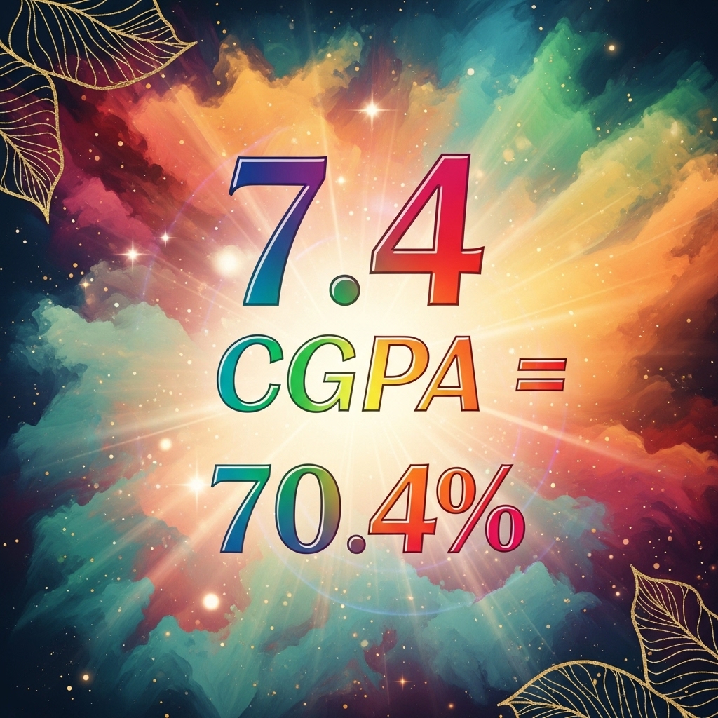 7.4 CGPA in percentage